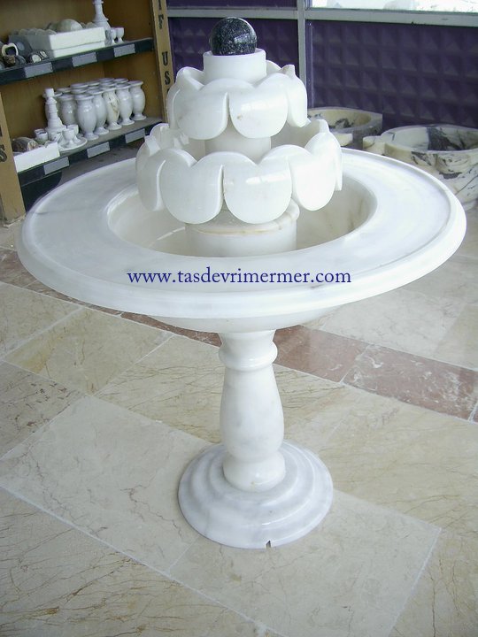 Sehpalı Mermer Salon Fıskiye